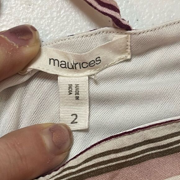 Maurice’s sleeveless wrap dress striped size Plus 2 - Picture 5 of 6
